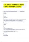 CIS 2200 Test Questions with Correct Answers 