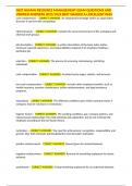 DSST HUMAN RESOURCE MANAGEMENT EXAM QUESTIONS AND VERIFIED ANSWERS 2023&sol;2024 BEST GRADED A&plus;&comma;EXCELLENT PASS