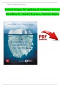 Solution Manual For Auditing and Assurance Services&comma; 9th Edition by Timothy Louwers&comma; Penelope Bagley&comma; All Chapters 1 - 12&comma; Complete Newest Version