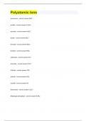 Polyatomic Ions package 