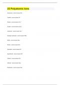 23 Polyatomic Ions