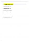 6 polyatomic ions
