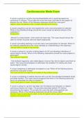 Cardiovascular Meds Exam - Questions&comma; Answers and Rationales