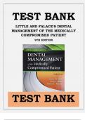LITTLE AND FALACE'S DENTAL MANAGEMENT OF THE MEDICALLY COMPROMISED PATIENT 9TH EDITION TEST BANK ISBN-978-0323443555 Latest Verified Review 2023 Practice Questions and Answers for Exam Preparation, 100% Correct with Explanations, Highly Recommended, Do