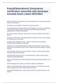 Exam(Elaborations) Outsystems certification associate web developer simulate Exam Latest 2023/2024