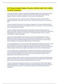 RN Mental Health Online Practice 2024 B with NGN &lpar;100&percnt; Verified Solutions&rpar;