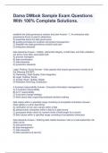 Dama DMbok Sample Exam Questions With 100&percnt; Complete Solutions&period;