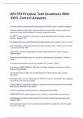 API 570 Practice Test Questions With 100&percnt; Correct Answers&period;
