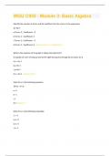 WGU C955 - Module 3: Basic Algebra | 60 Questions And Answers Already Graded A+