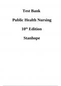 Test bank for Public Health Nursing: Population-Centered Health Care in the Community, 10th Edition Stanhope 