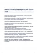 Test Bank for Burns Pediatric Primary Care 7th Edition Questions & Answers 