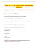WGU D102 Pre Assessment Questions &  Answers&sol;  &lpar;Top  2024&sol;2025 EXAM REVIEW PAPERS &sol; GRADED A&plus;&sol; 100&percnt;  Accurate&rpar; 