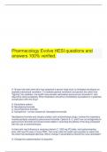  Pharmacology Evolve HESI questions and answers 100% verified.