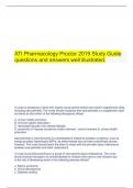 ATI Pharmacology Proctor 2019 Study Guide questions and answers well illustrated.