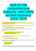 NGN ATI RN comprehensive predictor -with 100% verified solutions-2023- 2024