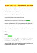WGU D117 Unit 2 Questions & Answers/  (Top  2024/2025 EXAM REVIEW PAPERS / GRADED A+/ 100%  Accurate) 