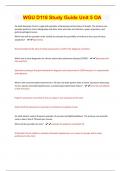WGU D118 Study Guide Unit 5 OA&sol;  &lpar;Top  2024&sol;2025 EXAM REVIEW PAPERS &sol; GRADED A&plus;&sol; 100&percnt;  Accurate&rpar; 