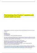  Pharmacology Hesi Practice 1 questions and answers latest top score&period;