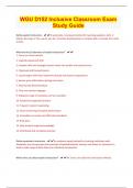WGU D152 Inclusive Classroom Exam  Study Guide