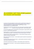   JB LEARNING: EMT FINAL EXAM questions and answers well illustrated.