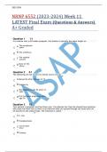 NRNP 6552 (2023-2024) Week 11 LATEST Final Exam (Questions & Answers) A+ Graded