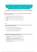 RN COMMUNITY HEALTH HESI PROCTORED ACTUAL EXAM  FORM A&vert; HESI RN COMMUNITY HEALTH PROCTORED EXAM  FORM A WITH 55 QUESTIONS & CORRECT ANSWERS&vert; RN  COMMUNITY HEALTH 2023&sol;2024 LATEST EXAM