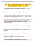WGU PRE-ASSESSMENT&colon; ESSENTIAL PRACTICES  FOR SUPPORTING DIVERSE LEARNERS &lpar;Top  2024&sol;2025 EXAM REVIEW PAPERS &sol; GRADED A&plus;&sol; 100&percnt;  Accurate&rpar; 