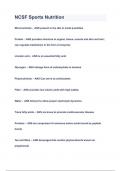 NCSF Sports Nutrition Questions & Answers 2023&lpar;A&plus;GRADED 100&percnt;VERIFIED&rpar;