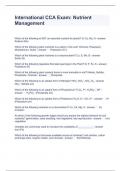 International CCA Exam Nutrient Management Questions and Answers 2023