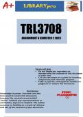 TRL3708 Assignment 6 &lpar;DETAILED ANSWERS&rpar; Semester 2 2023