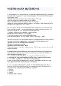 NCSBN NCLEX QUESTIONS AND ANSWERS 100&percnt; VERIFIED