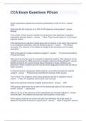 CCA Exam Questions PDoan Questions and Answers 100&percnt; correct 