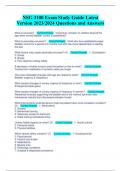 NSG 3100 Exam Study Guide Latest Version 2023&sol;2024 Questions and Answers