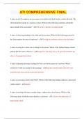 ATI COMPREHENSIVE FINAL&lpar;Top  2024&sol;2025 EXAM REVIEW PAPERS &sol; GRADED A&plus;&sol; 100&percnt;  Accurate&rpar;