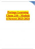 Portage Learning Chem 210 - Module 4 Newest 2023-2024