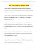 ATI Dosages by Weight Test&lpar;Top  2024&sol;2025 EXAM REVIEW PAPERS &sol; GRADED A&plus;&sol; 100&percnt;  Accurate&rpar;