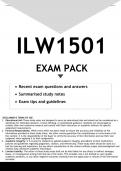 ILW1501 MCQ EXAM PACK 2023 -  DISTINCTION GUARANTEED
