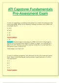 ATI Capstone Fundamentals Pre-Assessment Exam Questions & Answers Graded A+