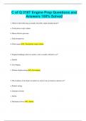 C of Q 310T Engine Prep Questions and Answers 100&percnt; Solved