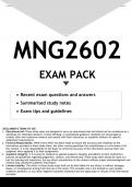 MNG2602 EXAM PACK 2023 - DISTINCTION GUARANTEED