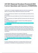 ATI RN Maternal Newborn Proctored 2019 Correct Questions and Answers &lpar;VERIFIED&rpar;&period;