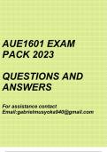 Legal Aspects in Accountancy&lpar;AUE1601 Exam pack 2023&rpar;