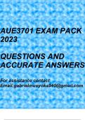 AUE3701 Exam pack 2023