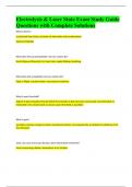 Electrolysis & Laser State Exam Study Guide Questions with Complete Solutions