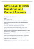 Bundle For CWB Exam Questions with Correct Answers