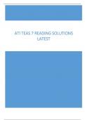 ATI TEAS 7 Reading solutions 2023 Latest (All Versions).