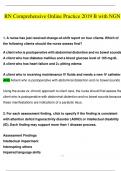 ATI RN Comprehensive Online Practice 2019 A and B with NGN Questions and Answers &lpar;Verified Answers&rpar;
