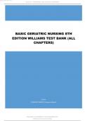 Test Bank for Basic Geriatric Nursing 8th Edition by Patricia A. Williams.pdf