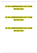 ATI RN COMPREHENSIVE EXIT EXAM & RETAKE EXAM 2023 WITH NGN QUESTIONS AND VERIFIED SOLUTIONS, A+ GRADE
