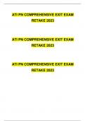 ATI PN COMPREHENSIVE EXIT RETAKE EXAM 2023 WITH NGN QUESTIONS AND VERIFIED SOLUTIONS, A+ GRADE